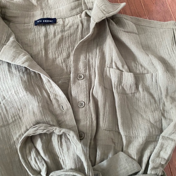 Blu Pepper Olive Green Women's Jumpsuit - Picture 4 of 4